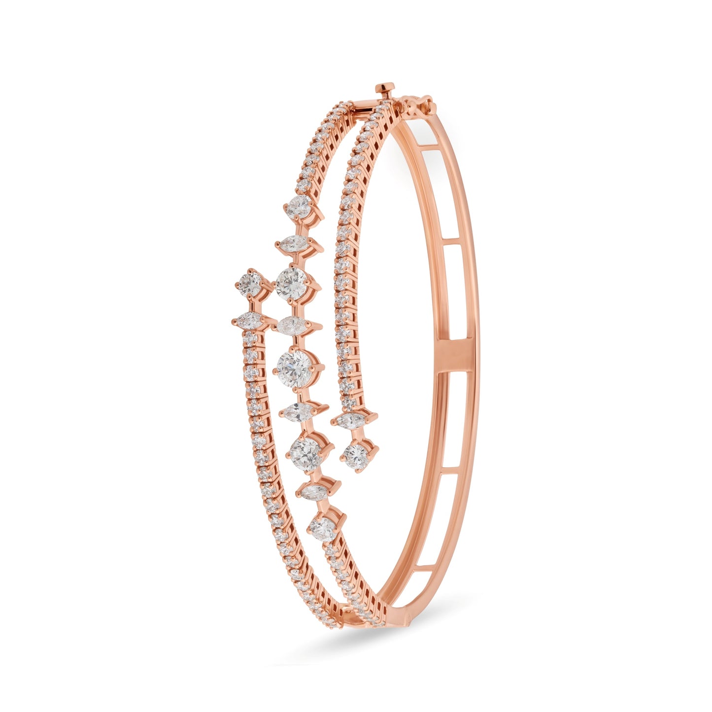 CROWN ROUND FLEXI STELLARE GOLD BANGLE