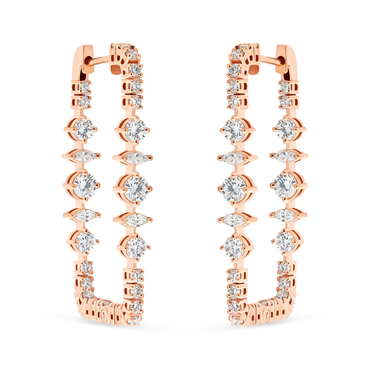 STARLIGHT VEIL OVAL FANCY GOLD EARRING