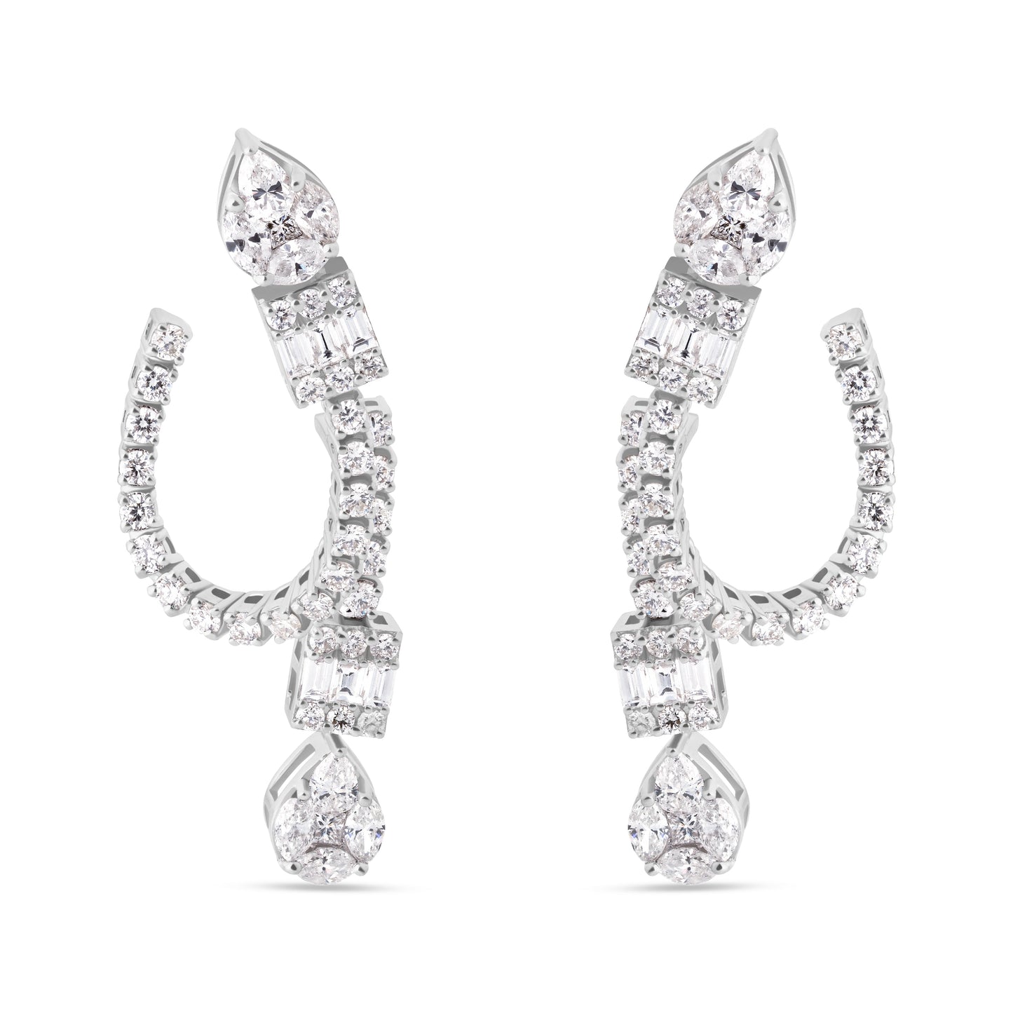 PEAR FANCY EATERNA WHITE GOLD RING