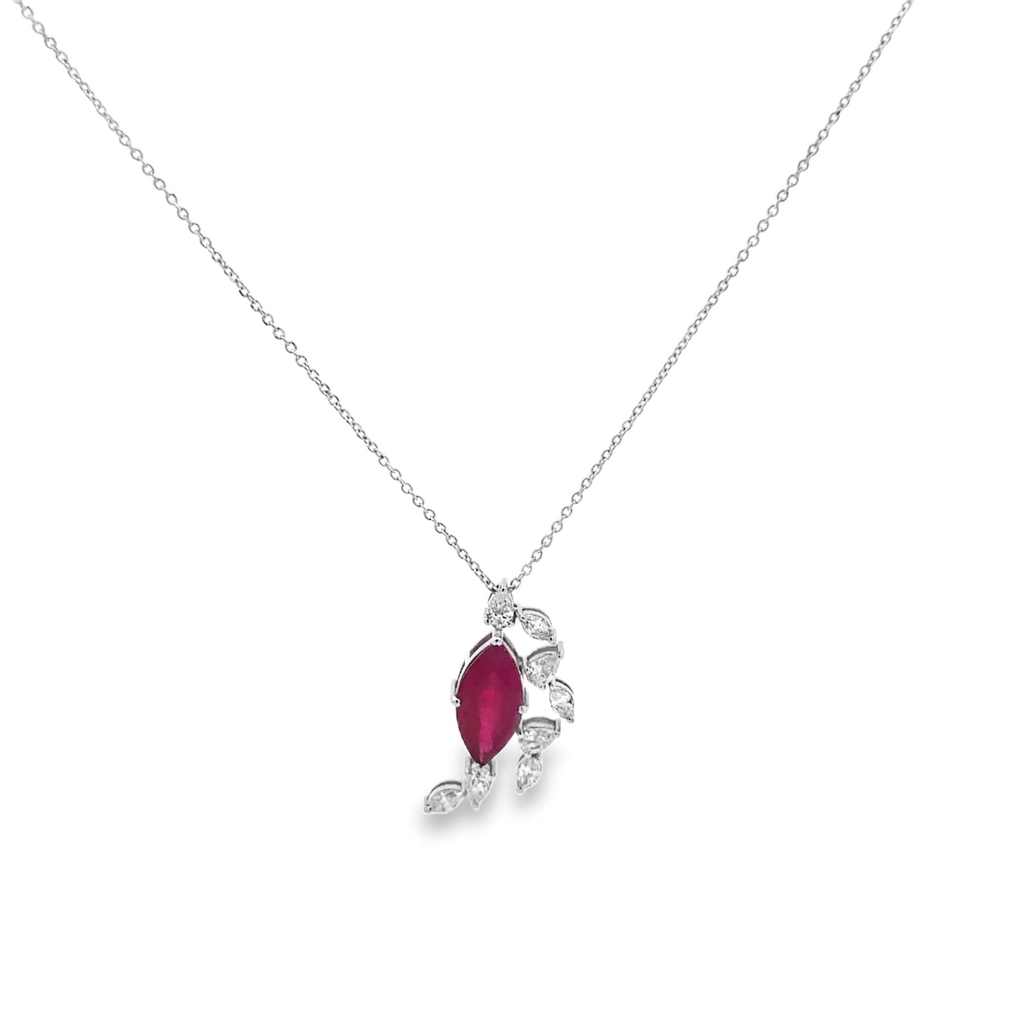 RUBY RIPPLE WHITE GOLD PENDANT