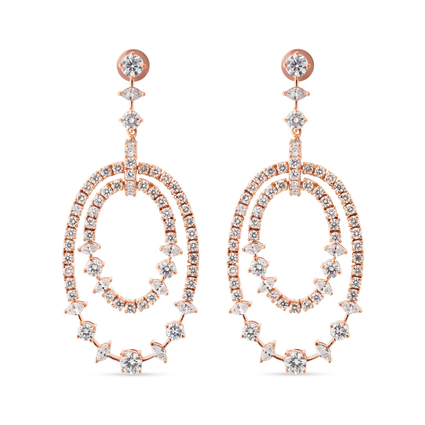SERENYA VERTICE WHITE GOLD EARRING