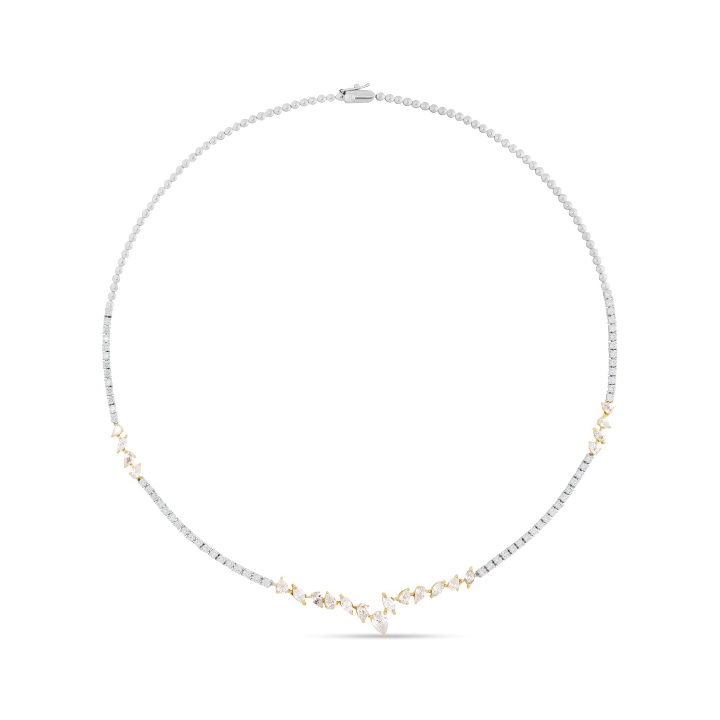 ETERNA WHITE MARQUISE VERTICE WHITE GOLD NECKLACE