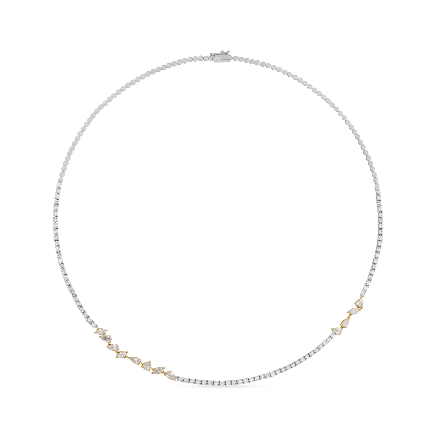 IMPERIAL SHINE MARQUISE VERTICE WHITE GOLD NECKLACE