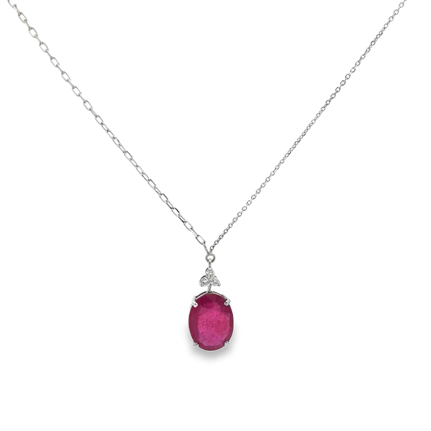 GLOWING RUBY WHITE GOLD PENDANT