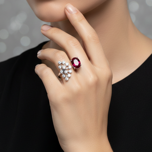 AURIVESSA RUBY RING
