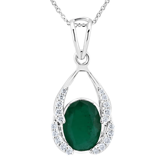 AURIVANA EMERALD NECKLACE