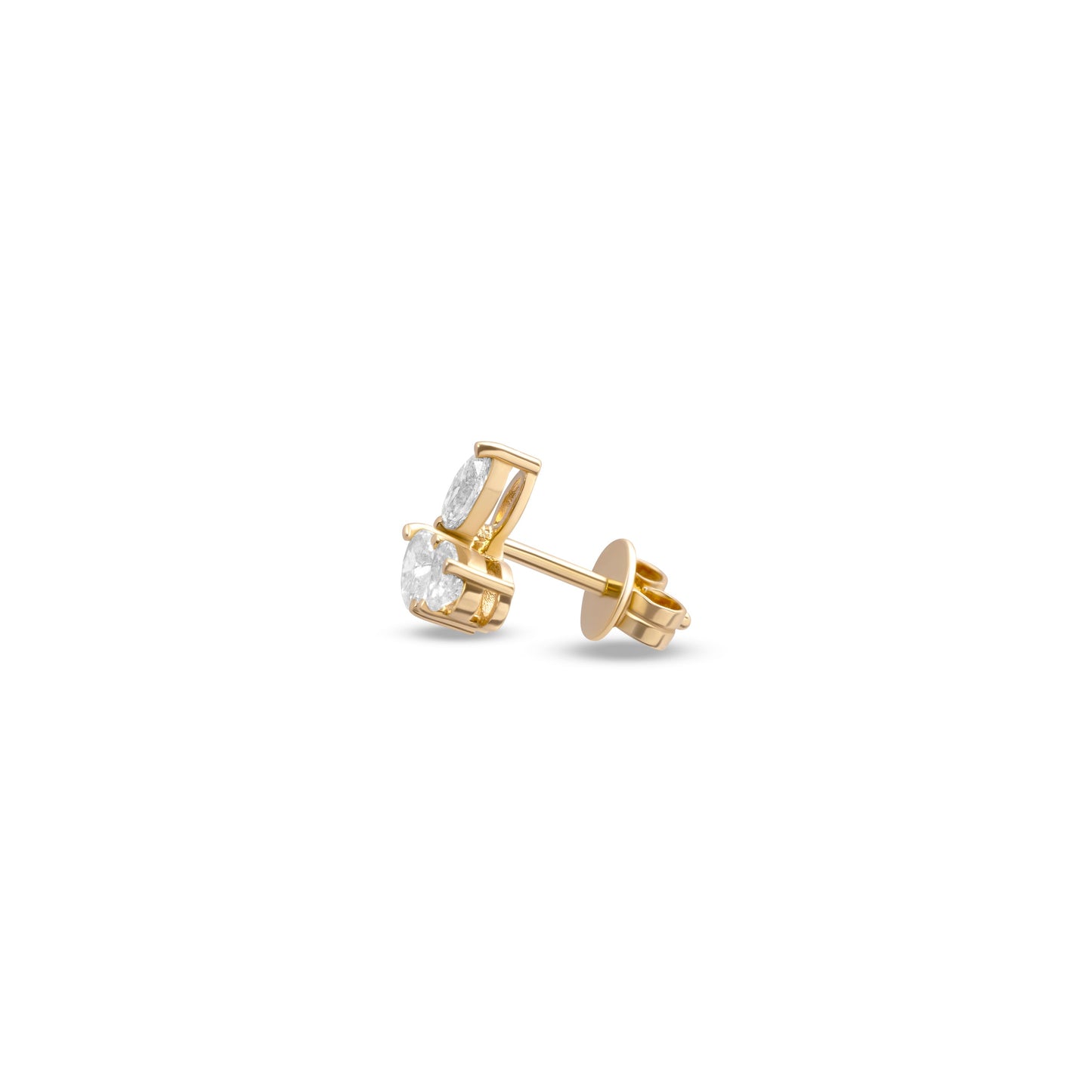 WINGED DIAMOND YELLOW GOLD EARRINGS