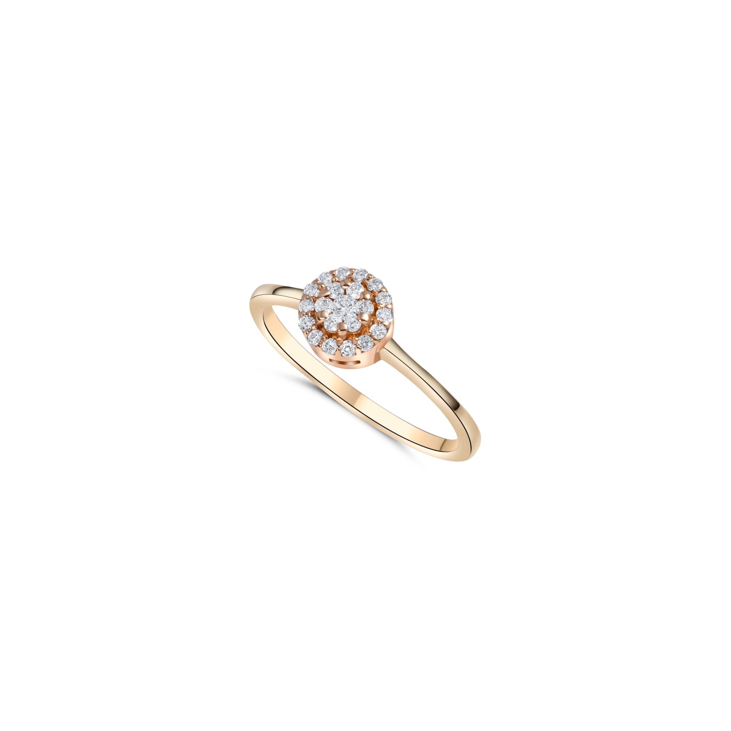 ETERNAL ROUND DIAMOND YELLOW GOLD RING