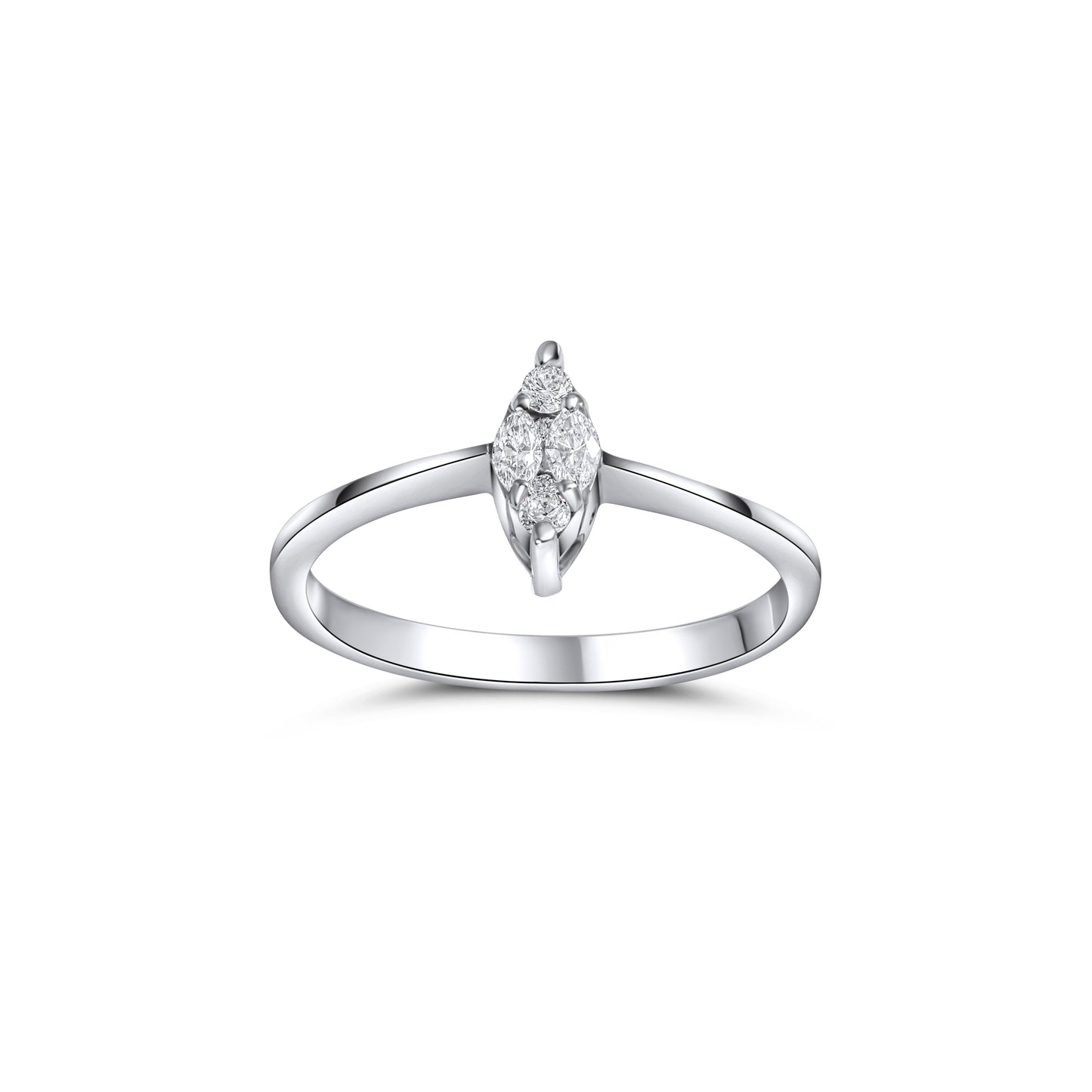 SPARKLING WHITE GOLD DIAMOND RING
