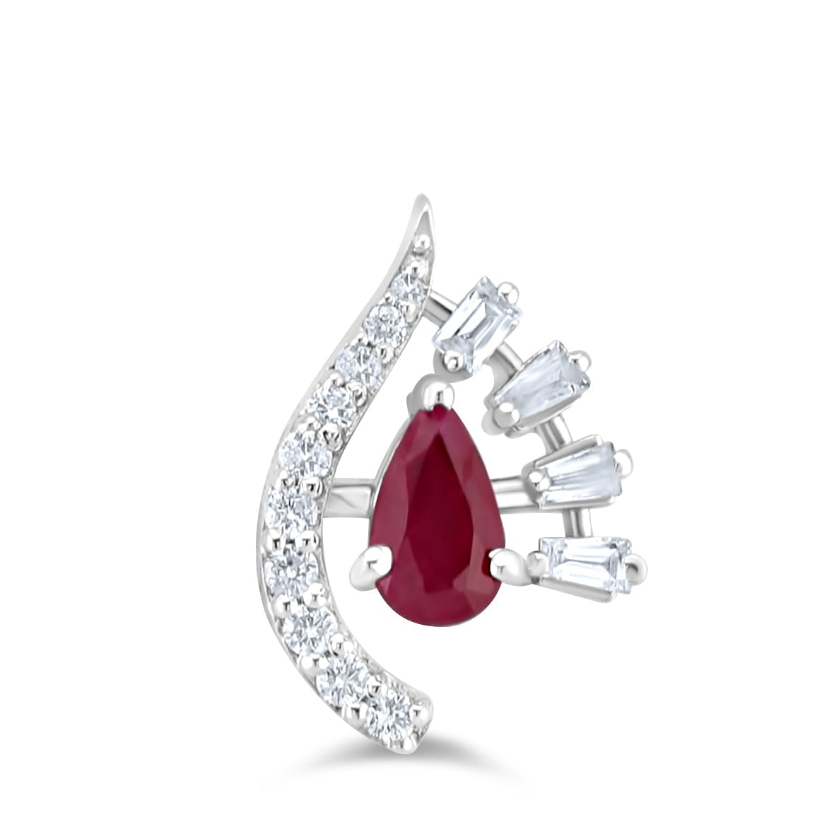 AURIVESSA RUBY EARRING