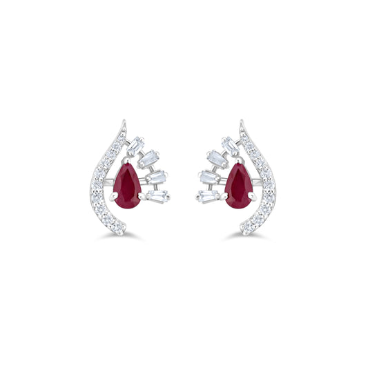 AURIVESSA RUBY EARRING