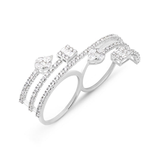 TWILIGHT CROWN VERTICE WHITE GOLD RING