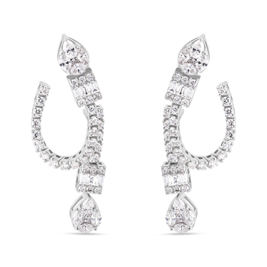 PEAR FANCY EATERNA WHITE GOLD RING