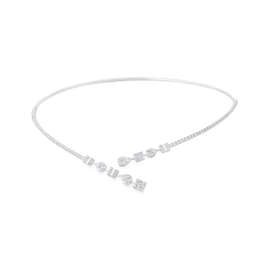 DIAMOND MIST VERTICE WHITE GOLD NECKLACE
