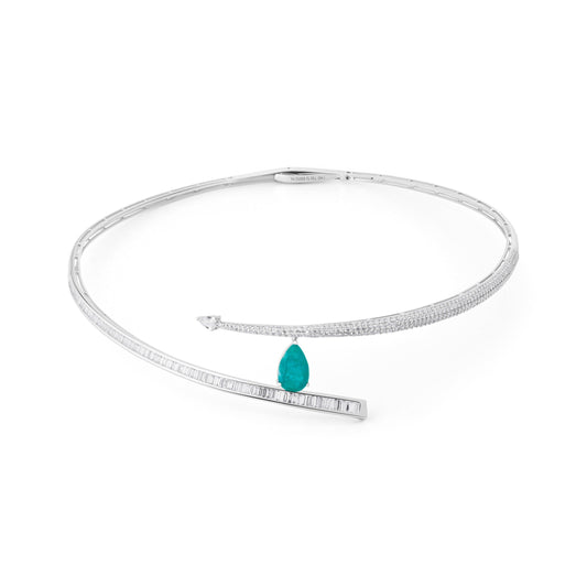 VELOURA FROST CECELY WHITE GOLD NECKLACE