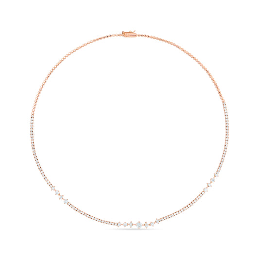 IMPERIAL SHINE MARQUISE STELLARE GOLD NECKLACE
