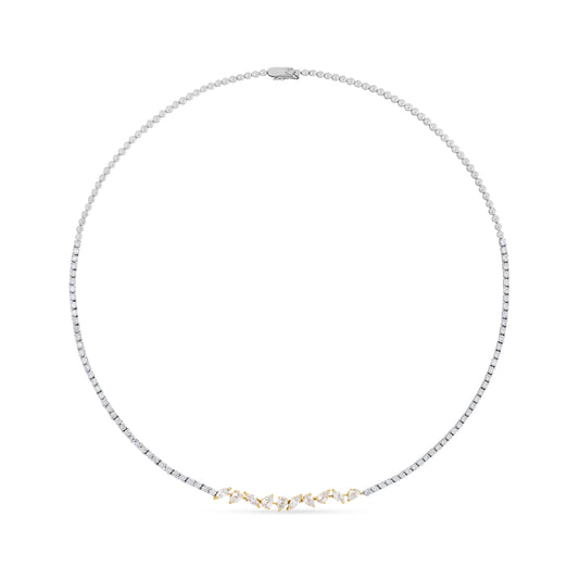 AURELIA MARQUISE VERTICE WHITE GOLD NECKLACE