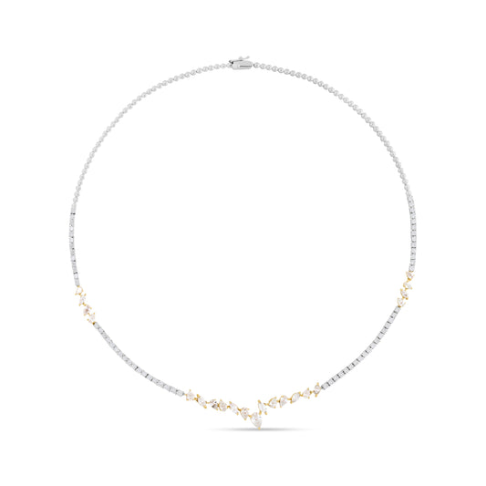 ETERNA WHITE MARQUISE VERTICE WHITE GOLD NECKLACE