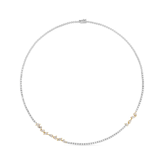 IMPERIAL SHINE MARQUISE VERTICE WHITE GOLD NECKLACE