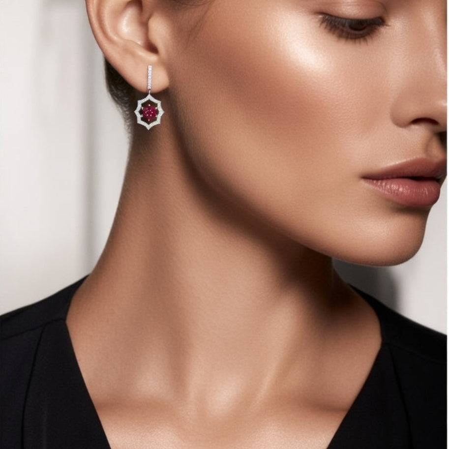 AURIVELLA RUBY EARRING