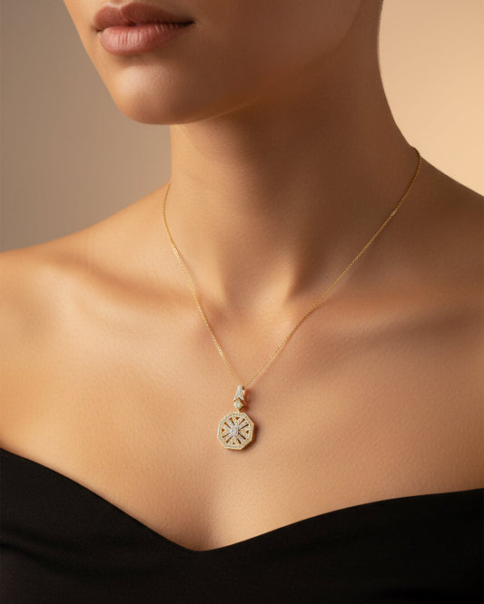 AURIVIANZE ROUND NECKLACE