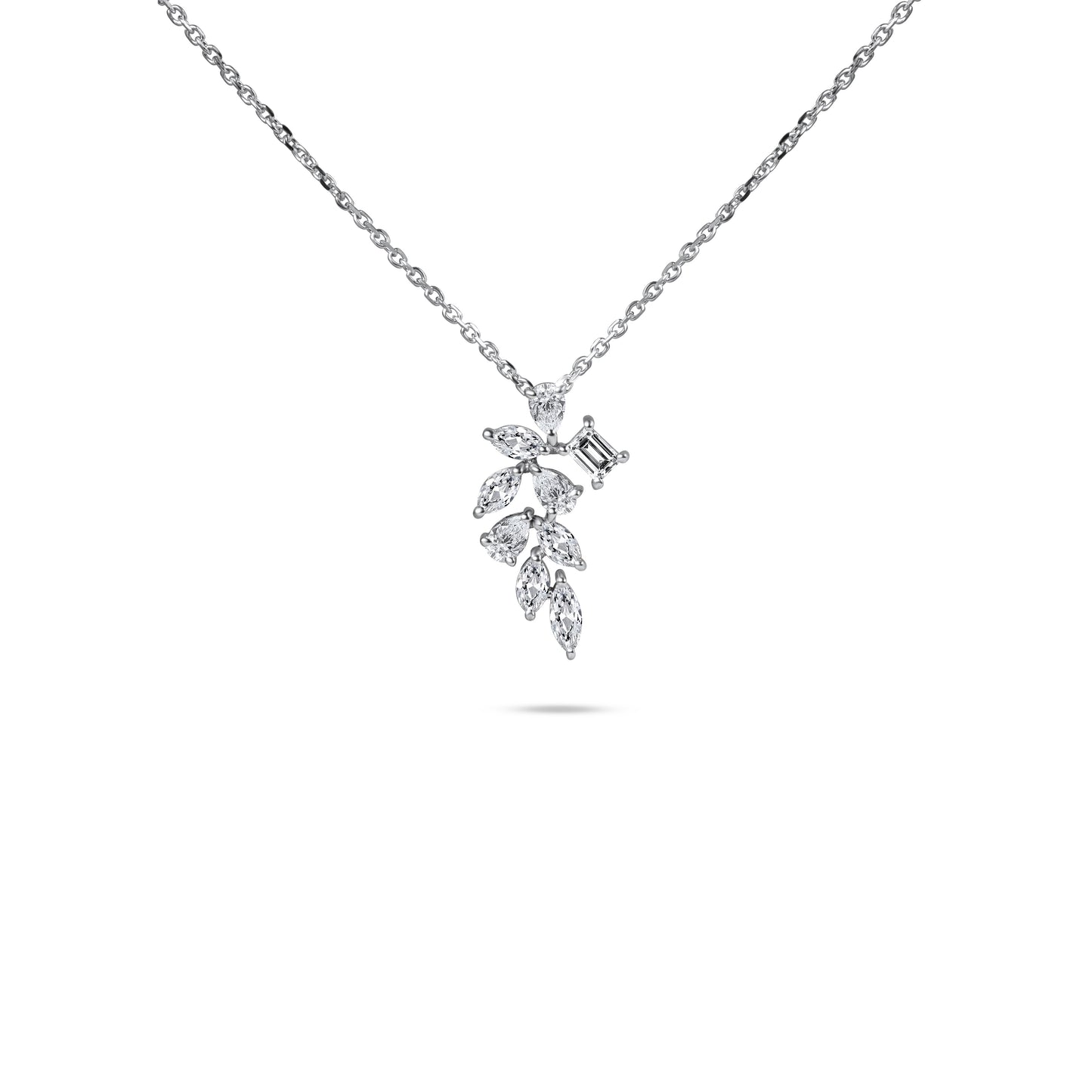FANCY DIAMOND LEAF PENDANT