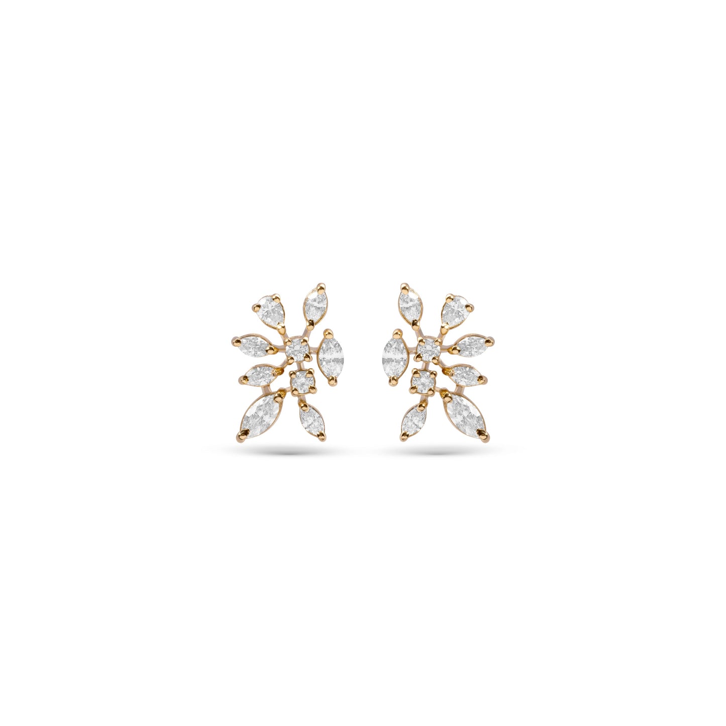 TWINKLING BUNCH YELLOW GOLD EARRINGS