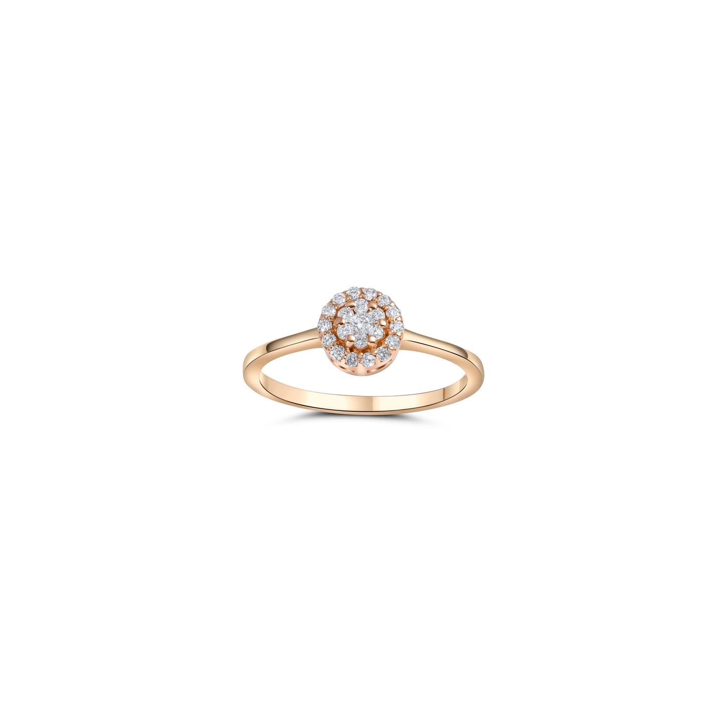 ETERNAL ROUND DIAMOND YELLOW GOLD RING