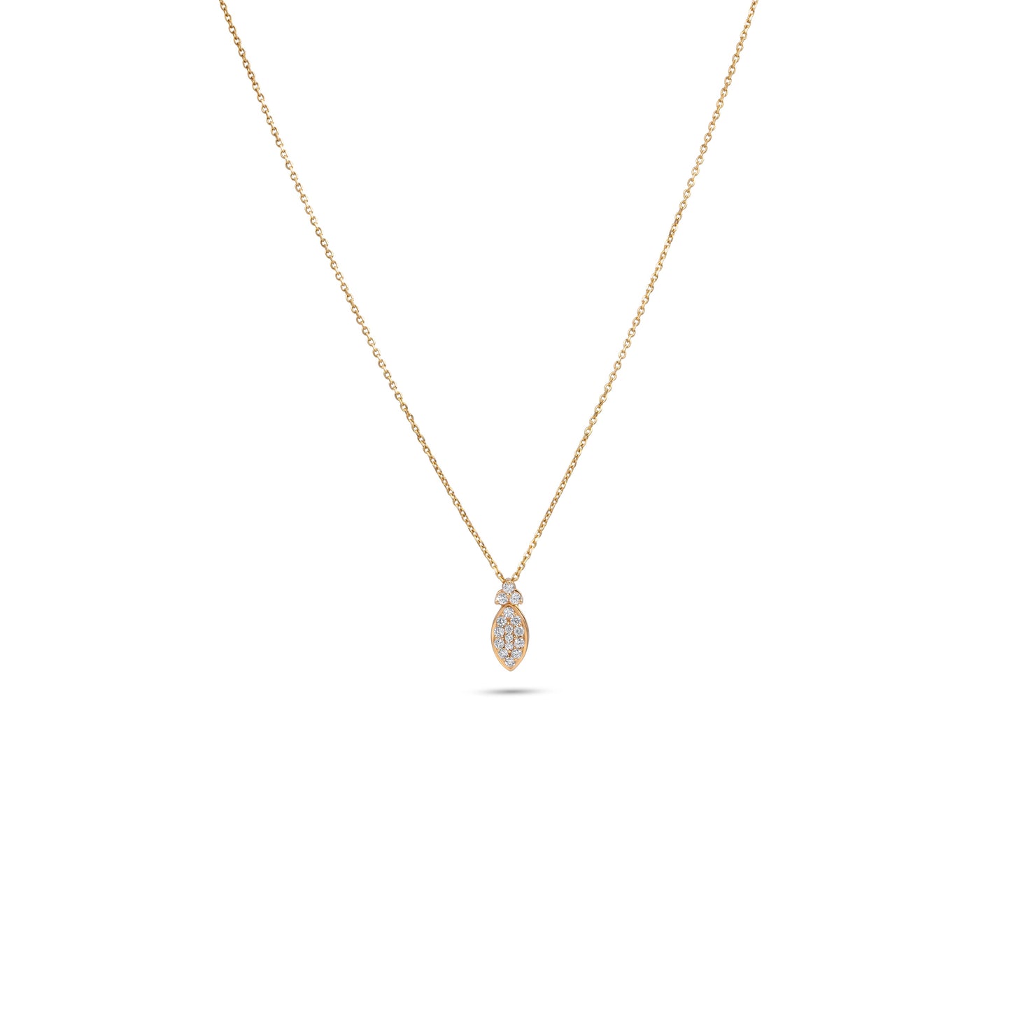 ELEGANT ROUND DIAMOND YELLOW GOLD PENDANT